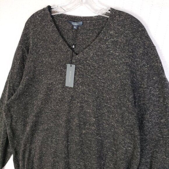 NWT Turtleson Crossover Sweater Pullover Merino Wool Linen Blend V-neck size XL - Picture 3 of 10